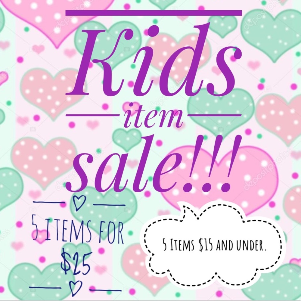 Kids item sales.